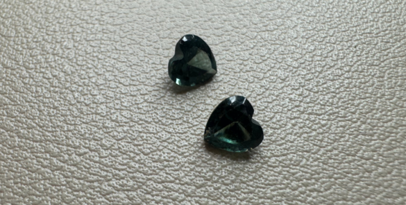 Green tourmalines from Braazil - bespoke jewellery
